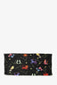 Christian Dior 2022 Black Canvas Multicolour Pixel Zodiac Embroidered Medium Book Tote