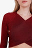Hermès Burgundy Glitter Wrap Bolero Size 38