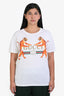 Gucci White Cotton Tiger Logo Short Sleeve T-Shirt Size M