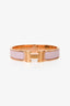 Hermès Pink/Gold Clic H Bracelet