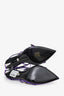 Versace Purple Satin Buckle-Strap Pointed Open Toe Heels Size 39.5