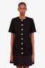 Rebecca Vallance Black Tweed Short Sleeve Mini Dress Size 12