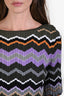 Ronny Kobo Green/Purple Quartz Knit Top Size L