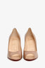 Christian Louboutin Nude Patent Leather Peep Toe 85mm Heels Size 41