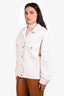 Frame Cream Denim Oversized Jacket Size M