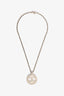 Pre-loved Chanel™ Pearl Round CC Pendant Gold Rope Necklace