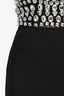 Cushnie Black Silk Blend Asymmetrical Midi Skirt Size 2