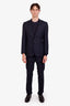 Hugo Boss Navy Virgin Wool Single Breasted Blazer + Pant Set Size 36 Mens