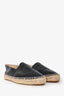 Pre-loved Chanel™ Black Lambskin Leather Interlocking CC Logo Espadrilles Size 41
