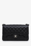Pre-loved Chanel™ 2019 Black Caviar Leather Jumbo Classic Double Flap Shoulder Bag
