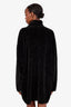 Balenciaga Black/Gold Glitter Turtle Neck Knit Dress Size S