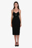 Dolce & Gabbana Vintage Black Cut-Out Sleeveless Midi Dress Size 40