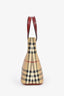 Burberry Brown/Burgundy Novacheck Leather Mini Tote Bag