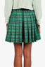 Maje Green Plaid Pleated Skort Size 40