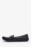 Miu Miu Black Patent Leather Embellished Loafers Size 38