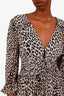 Maje Leopard Print Long Sleeve Maxi Dress Size 36