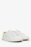 Hermès White/Yellow Leather Deep Sneaker Size 36