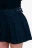 Reformation Blue Denim Billie Pleated Mini Skirt Size 24