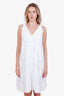 Theory White Cotton Midi Dress Size 10