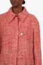 Pre-loved Chanel™ 2001 Red/Pink Tweed Wool CC Coat Size 44