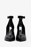 Saint Laurent Black Leather Ankle Strap Pumps Size 37