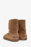Balenciaga Brown Suede Faux Shearling Alaska Ankle Boots Size 41