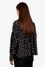 Isabel Marant Black Silk Patterned High Neck Blouse Size 38