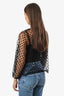 Samsoe Samsoe Black Sheer Polka Dots 'Madie' Top Size XS