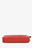 Pre-loved Chanel™ 2018 19 Red Caviar Leather Quilted Clutch with Chain