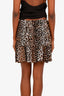 Ganni Cheetah Printed Ruffle Mini Skirt Size 40