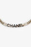Pre-loved Chanel™ 22B Light Gold Tone Enamel Logo Choker Necklace