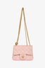 Pre-loved Chanel™ 2023 Light Pink Lambskin Leather Mini Sweet Camellia Flap Bag