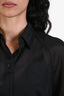 Victoria by Victoria Beckham Black Wool Blend Semi Sheer Button Down Size 6 US