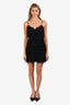 For Love & Lemons Black Lace Rouched Mini Dress Size Medium