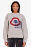 Moncler Grey Cotton Logo Crewneck Sweater Size L Mens