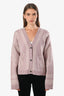 Hermès Pink Cashmere Buttoned 'Brides de Gala' Cardigan Size 36
