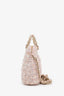Pre-loved Chanel™ 2024 Pink Tweed Sequin Quilted Shiny Coco Clutch with Chain