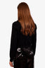Max Mara Black Virgin Wool Quarter Zip Sweater Size XL