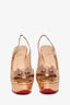 Christian Louboutin Rosegold Ayers Snake "Lady Chou" 150 Slingback Stiletto Size 37