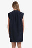 Miu Miu 2007 Navy Nylon Midi Dress Size 42