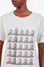 Anine Bing Cream Cotton Hudson Tee T-Shirt Size XS