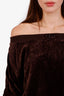 Robe courte en velours marron Moncler, taille M