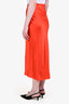 Frame Orange Silk Midi Skirt Size XS