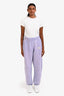 T by Alexander Wang Purple Logo Sweat Pants Size S