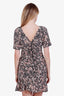 Isabel Marant White/Multicolour Silk Flower Print Rouched Dress Size XS