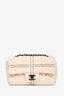 Pre-loved Chanel™ 2021 Blush Pink/Black Tweed Mini Rectangular Flap Crossbody Bag