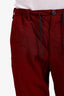 Dries Van Noten Red Straight Leg Pants Size 48 Mens