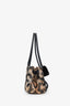 Pre-loved Chanel™ Métiers d'art 2026 Black/Leopard Print Tweed Small Shopping Bag