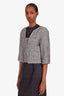 Pre-loved Chanel™ 2014 Black/White Tweed Sequin Jacket Size 36