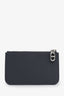Hermès Grey Leather 'Zipengo' Chaine d'Ancre Card Holder